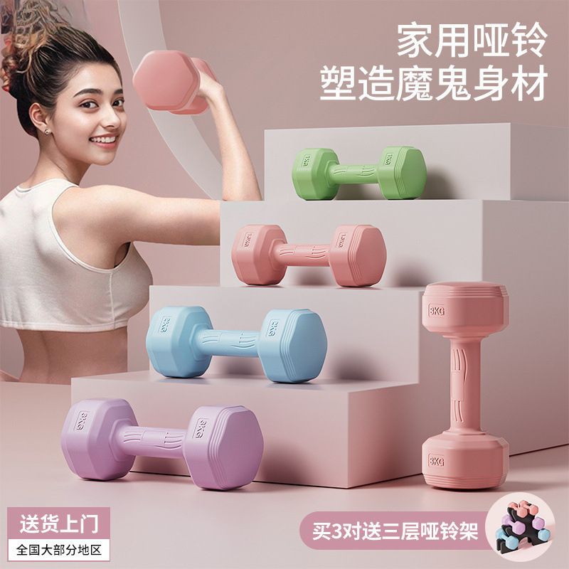 Dumbbells for Women, Fitness Equipment for Home, Slim Belly Barbell, Kettlebells, Children, Teenagers, Female Small Dumbbells, a Pair
