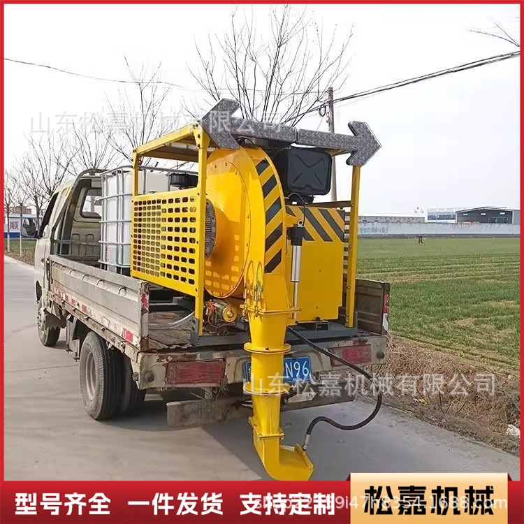 gran secador de pelo de carretera montado en vehículo municipal limpieza de alta velocidad eliminación de polvo secador de pelo de polvo de pavimento limpiador de hojas