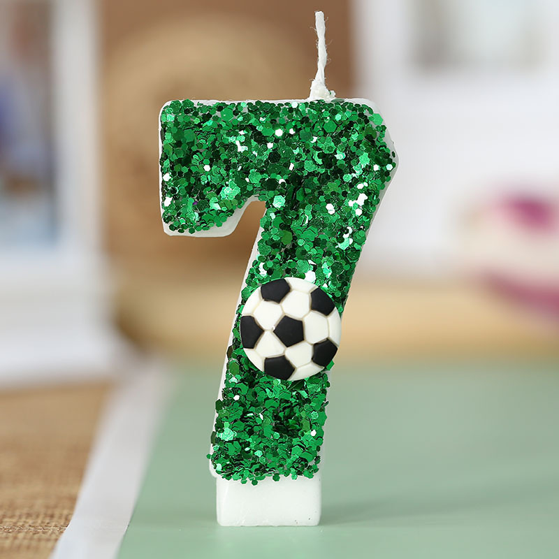 Amazon の人気サッカーシリーズデジタルキャンドル色変化クリエイティブ男の子の誕生日キャンドルケーキデコレーションドロップシッピング|undefined