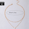 Chain for key bag , universal necklace heart-shaped, suitable for import, Korean style, simple and elegant design