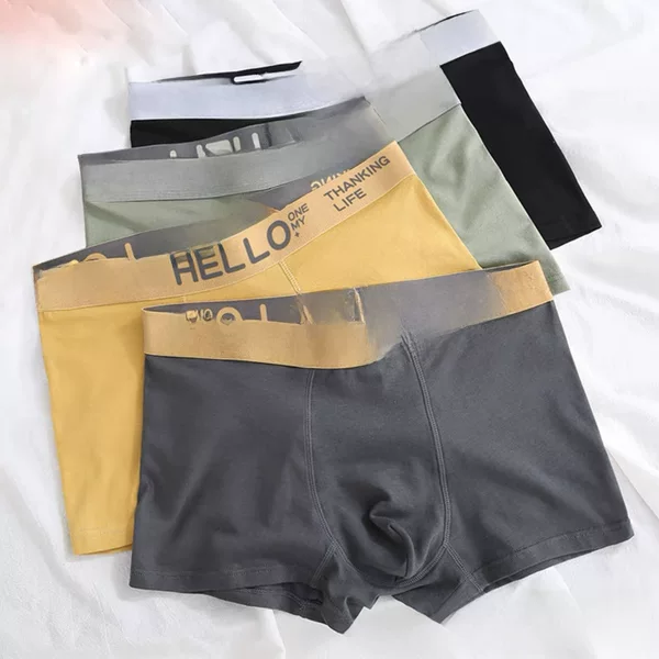 Men's Underwear, Men's Trendy Sports Breathable and Comfortable Boxer Briefs, Young Men's Boxer Shorts, Quick-Drying