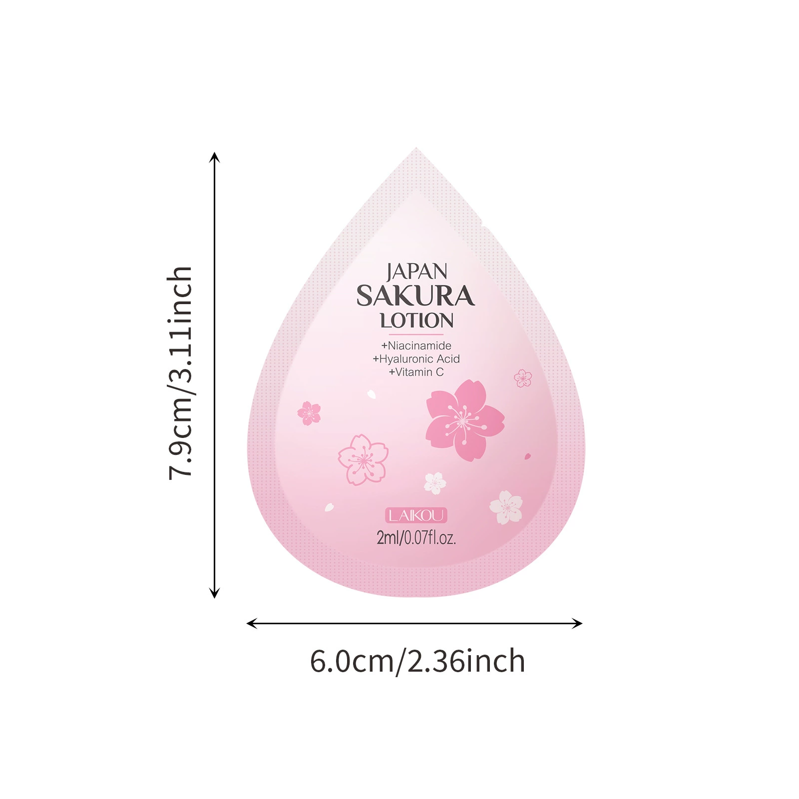 Набор образцов Sakura ухода за кожей (LAIKOU) — очищающее средство, тонер, лосьон, эссенция крем в sachets по 2 мл