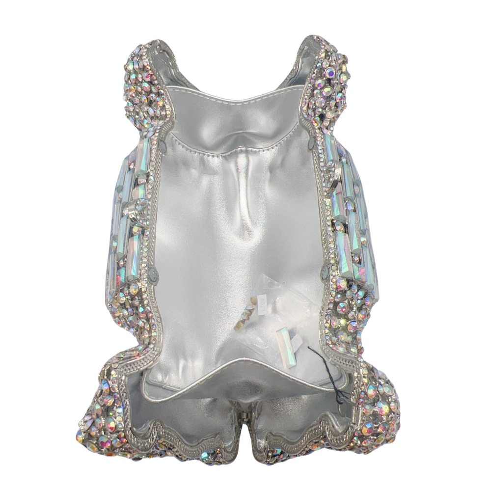 Túi xách tay dạ hội đính kim cương hình kẹo phong cách Stone bag — Đế vàng kim cương, Màu sâm panh, Bạc AB, hồng