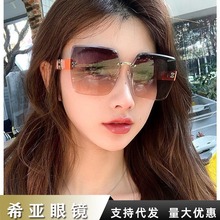 2024新款大脸太阳镜防紫外线高级感ins显脸小防晒眼镜圆脸墨镜女