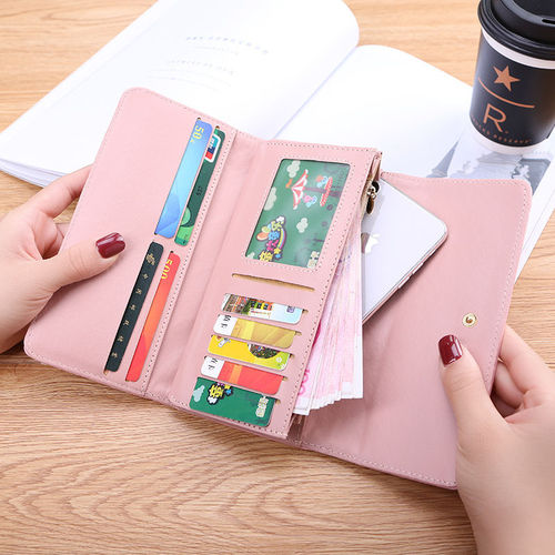  New Wallet Women Korean Version Large Capacity Long Wallet Trendy Women Thin Fashion Prismatic Gold Crown Wallet