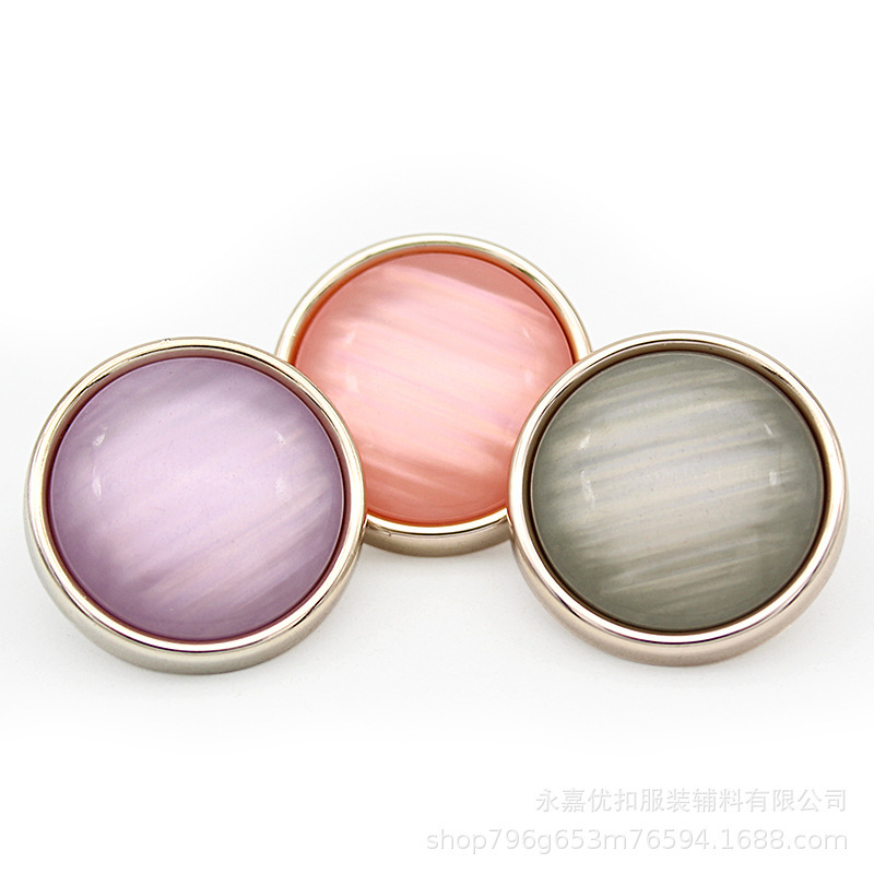 Colorful Resin Pajamas Button Knitted Jacket Sweater Button Round Decorative Button Fashion Big Button Coat Button
