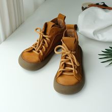 爱尚小脚丫2025秋季新款森系百搭舒适厚底系带短靴休闲女鞋单靴