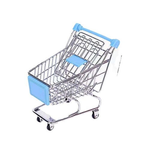 Shopping Cart Mini Push Cart Influencer Mini Storage Basket Desktop Decor Ins Girl Heart Makeup Egg Stand Organizer Rack