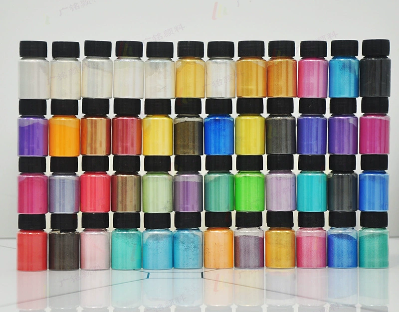 Перламутровый порошок 48 цветов слюдяные блестки трансграничные Amazon Drop клей большая бутылка слизь вес нетто 10 грамм