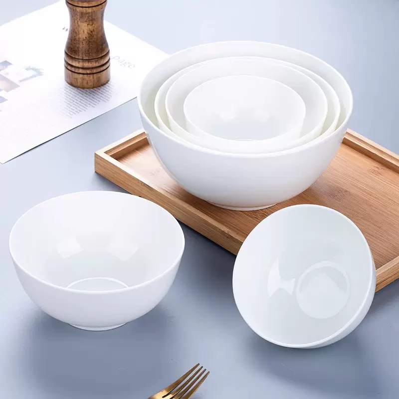 骨瓷碗奥碗家用白色饭碗米饭碗陶瓷碗面碗餐具白瓷碗唐山瓷碗定制