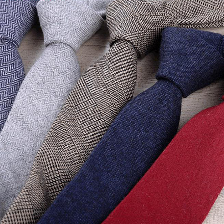 Korean Wool Tie Men's Formal Wear Fashion Accessories Business Work Student British Wedding Black Tie Men