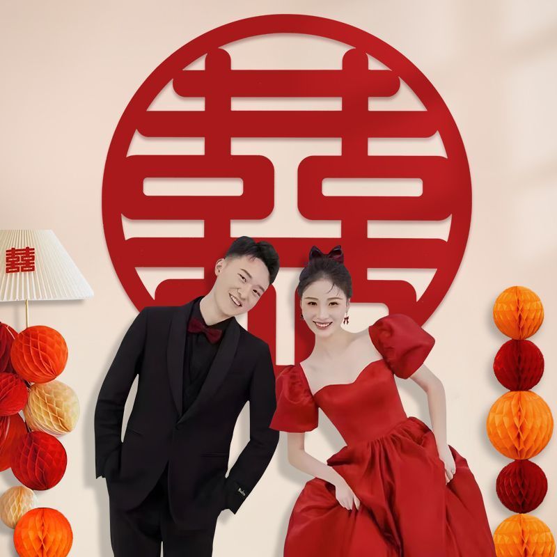 特大のハッピーワード、特別な結婚式の部屋の装飾、結婚式の婚約証明書、ハッピーワードステッカー、写真小道具と用品|undefined