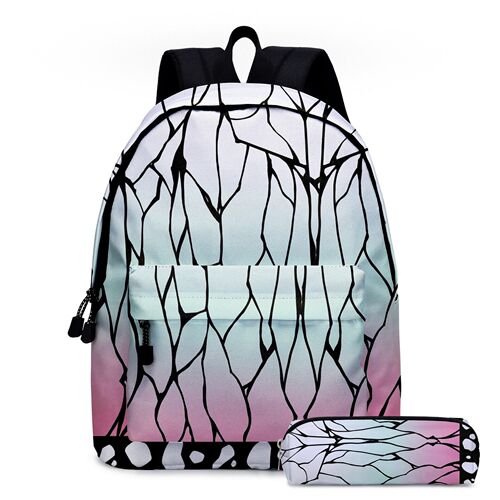 Spot 3D new printed cartoon moon blade schoolbag for primary and secondary school students schoolbag animation backpack three-piece pencil bag