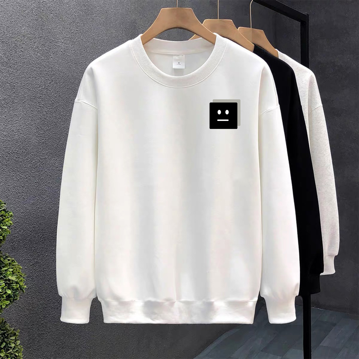 Blanco pesado camiseta de algodón mujer otoño invierno nuevo estilo europeo y americano camiseta de manga larga camiseta de fondo camiseta de estudiantes sin terciopelo