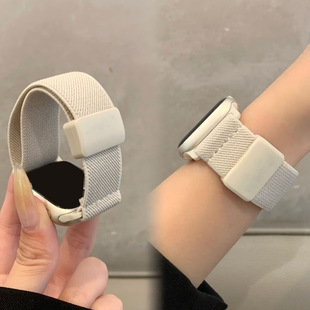 For Apple Google Samsung Huawei Versa4 Wristband charge6 Plastic Magnetic Buckle Nylon Elastic Strap