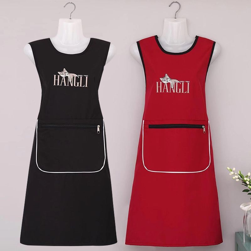 Alergar la media manga tipo delantal correa a prueba de agua a prueba de aceite cremallera cintura especial para hombres y mujeres cocina