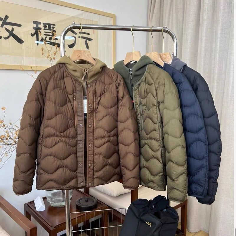Fitting Room Baishan Collaboration Men's and Women's Light down Jacket down Jacket Olive Color 442562