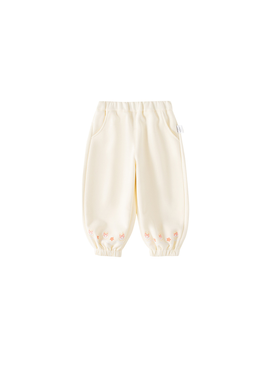 Pantalones Casuales de Niña con Puño de Algodón Estampados para Primavera y Otoño