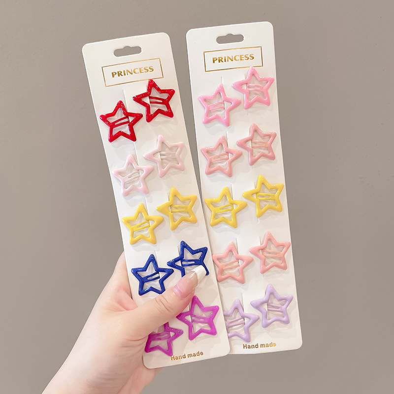 Linda estrella y2g horquilla hembra clip lateral flequillo BB clip horquilla para niños dopamina clip de color tocado
