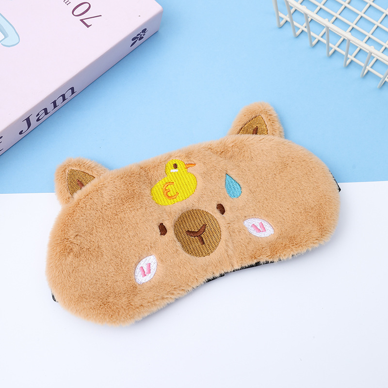 カピバラカピバラ漫画アイマスク、遮光、非圧迫、夏の売れ筋かわいい睡眠温湿布アイマスク卸売|undefined