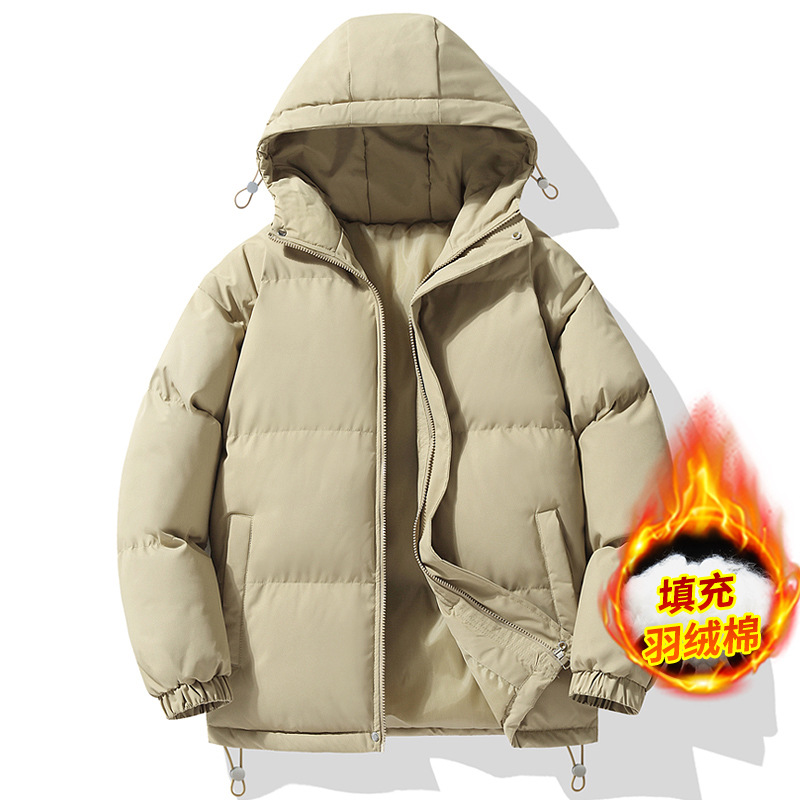 Chaqueta Acolchada con Capucha para Hombre Poliéster Térmica, Con capucha para Ocio