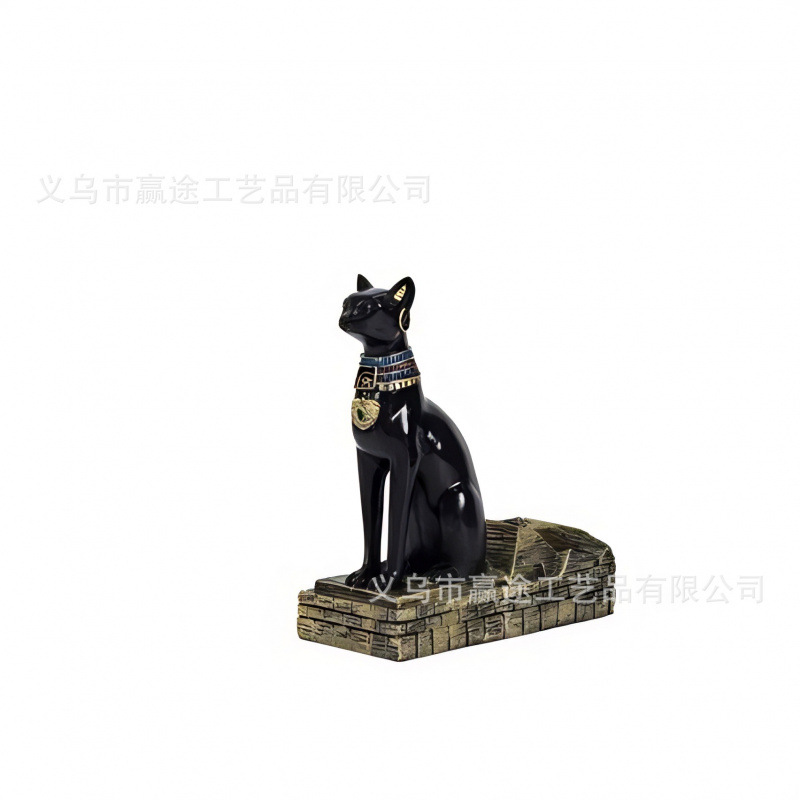 Transfronterizos egipcios mejores gatos estantes de vino Anubis Dios estantes de vino bar ornamentos artesanos