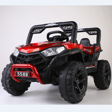 儿童玩具电动汽车可乘坐双驱四轮宝宝越野车带音乐灯光带遥控电车