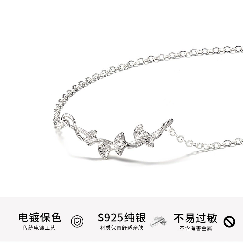 Cute necklace, chain for key bag , silver 999 sample
