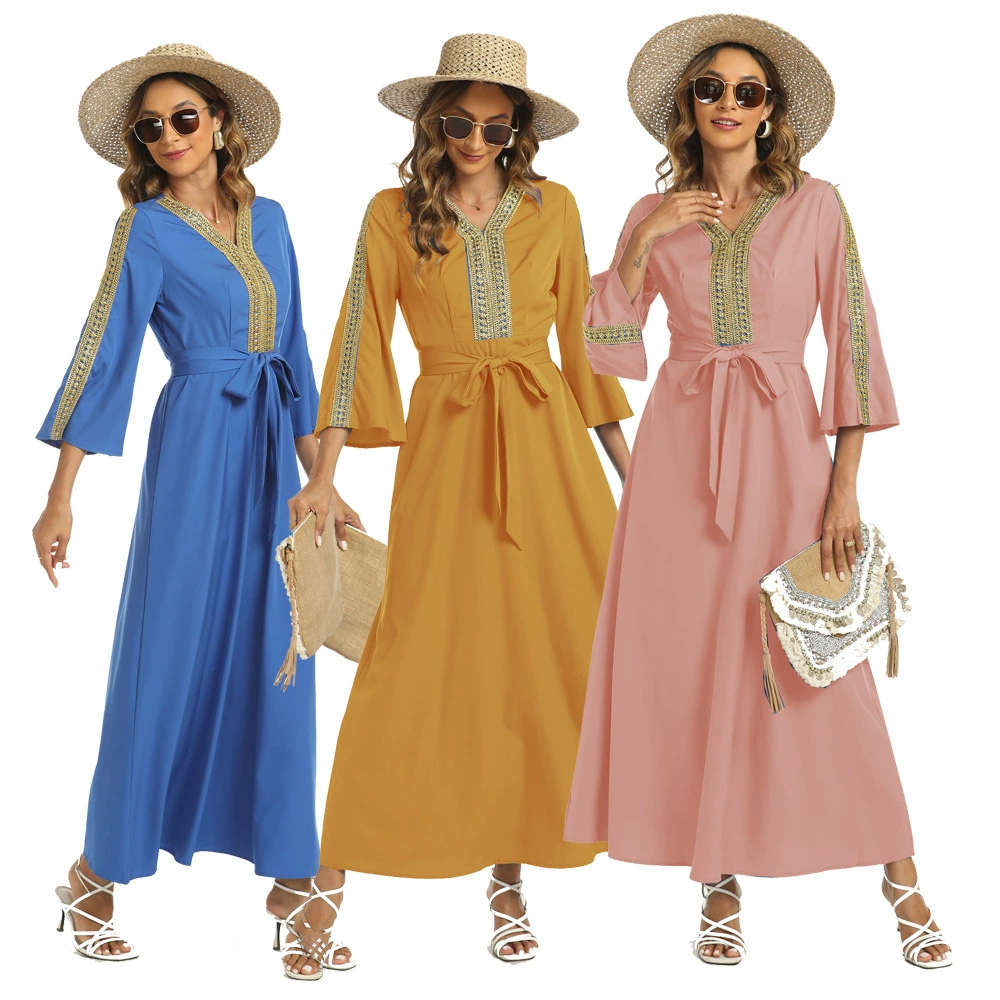 Ближний Восток Европа, Европа, арабские мусульманские платья Роскошные элегантные женские арабские женские платья