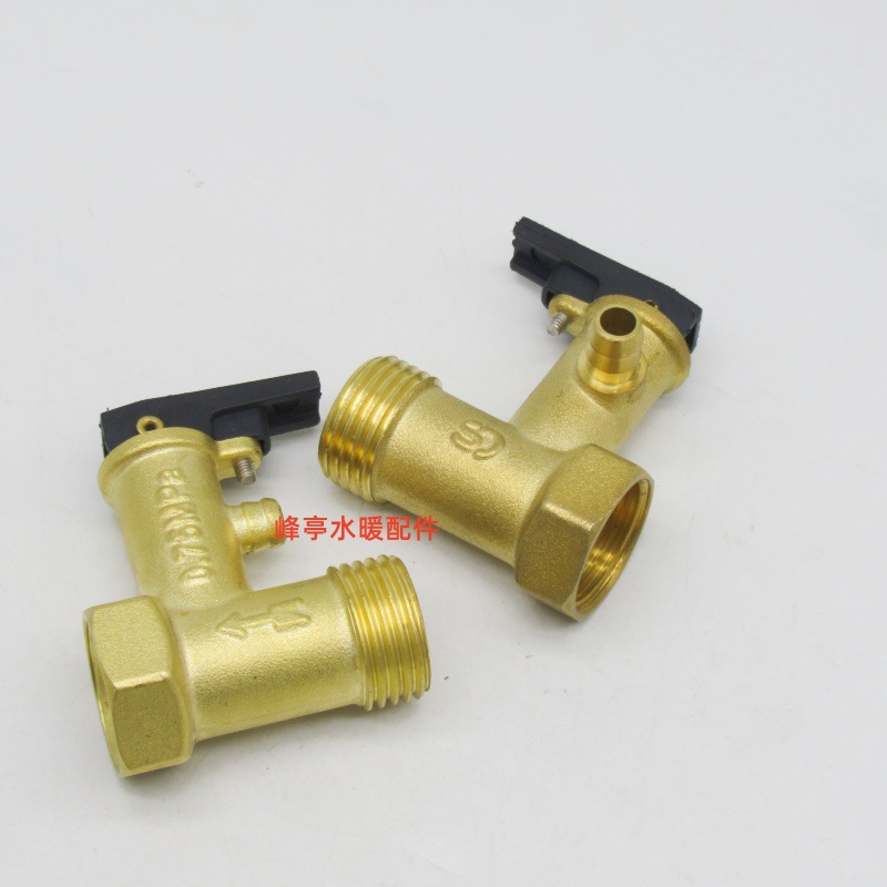 4-point water heater brass safety valve pressure relief valve solar…