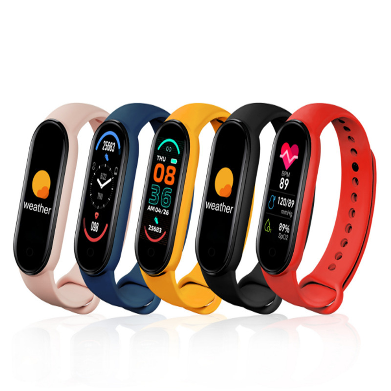 Cross-border Explosions M6M9 Smart Bracelet Sports Health Step Meter Bracelet Heart Rate Sleep Music Monitoring Smart Watch