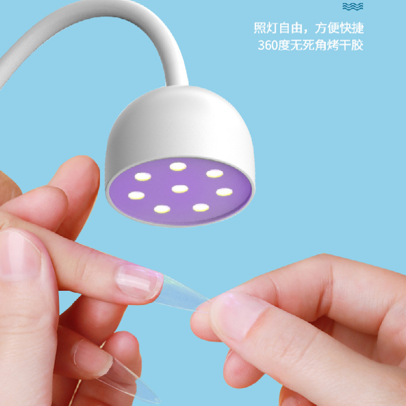 LED臺(tái)式蓮花美甲燈迷你光療燈做指甲延長(zhǎng)膠烤燈甲片膠速干固化燈