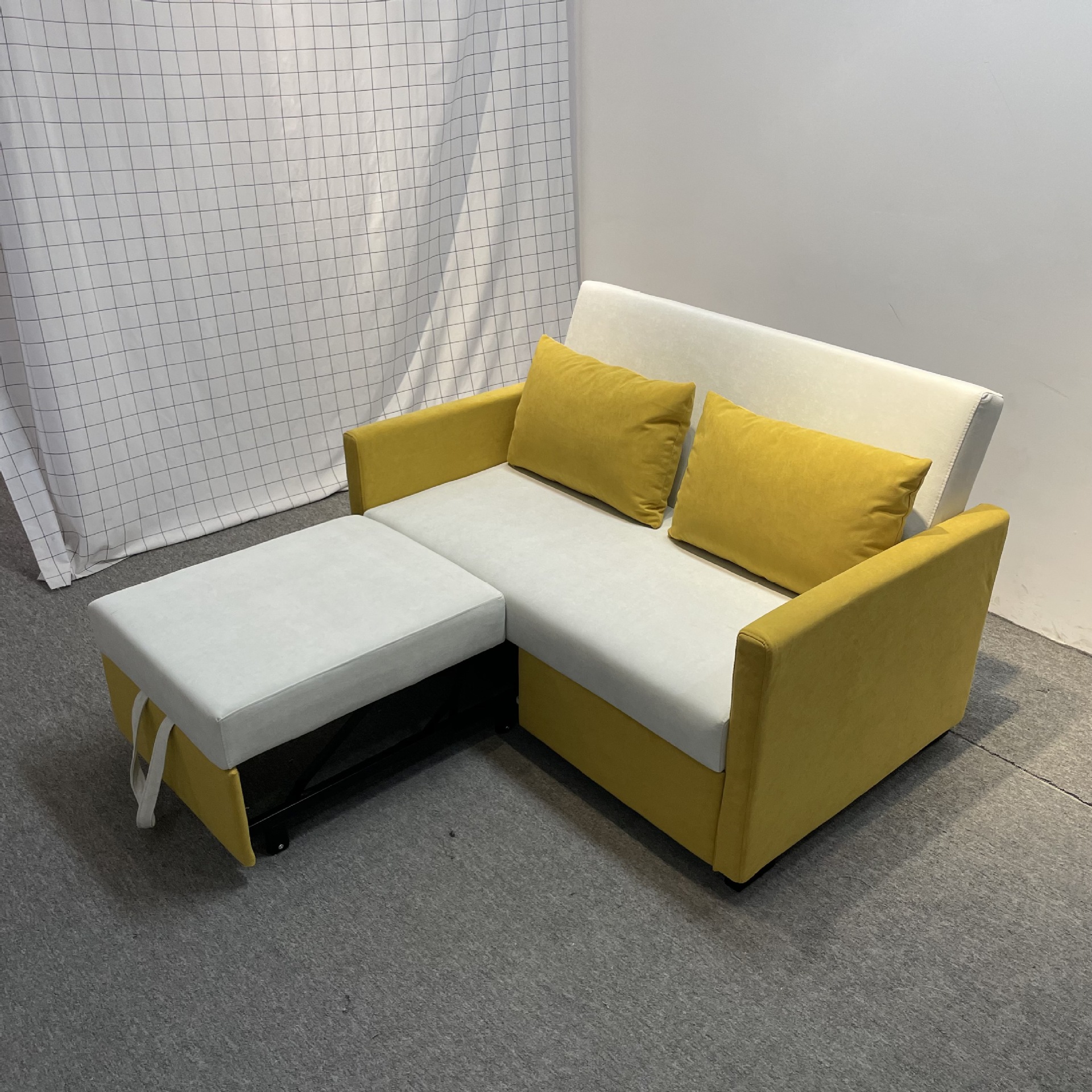 Sofá cama plegable doble doble multifuncional sala de estar pequeña casa de alquiler de tecnología económica tela sofá cama