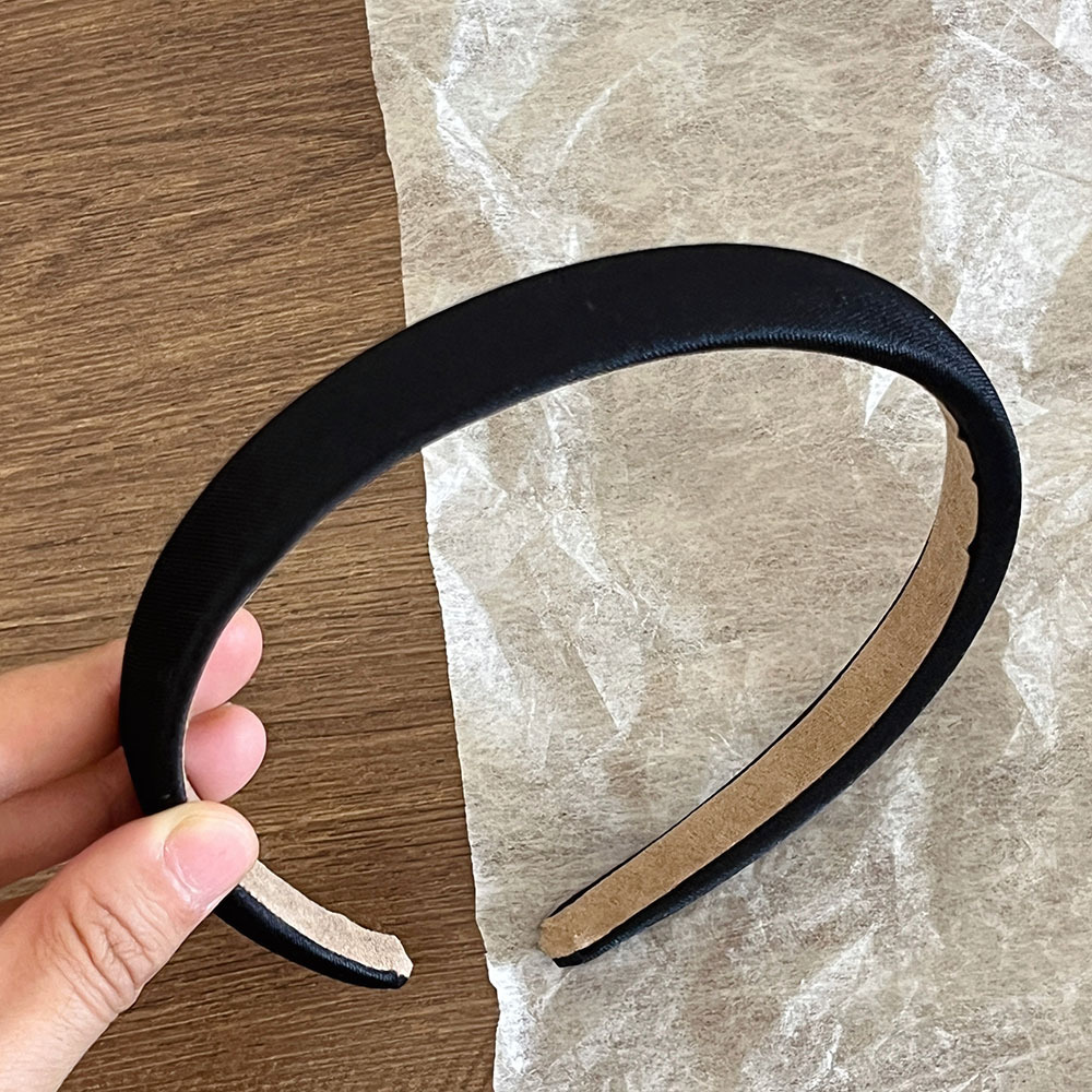 Black satin headband