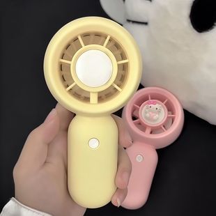 New Cat Carry-On Mini Macaron Color Student Dormitory Fan Handheld Rechargeable Small Fan