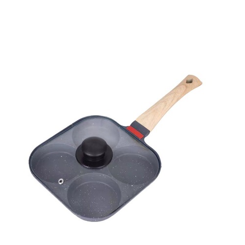 Hamburger pan household flat non-stick pan three-in-one mini steak frying pan breakfast omelette artifact medical stone universal