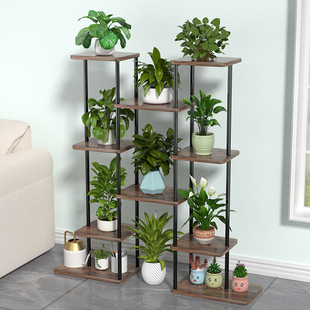 Cross-Border Flower Rack Multi-Layer Plant Stand Floor-Standing Iron Partition Flower Pot Rack Indoor Living Room Potted Plant Storage Rack
