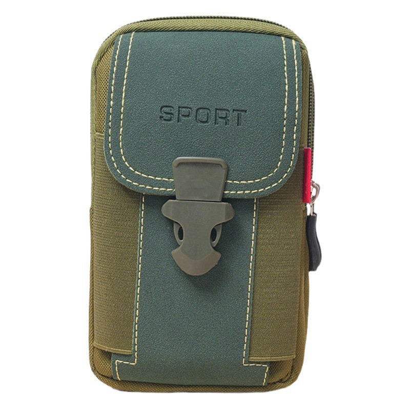Bolso de la cintura del teléfono móvil pequeño al aire libre de los nuevos hombres Bolso de la cintura del teléfono móvil de la hebilla vertical de 6,5 pulgadas Bolso multifuncional de la cintura de la correa