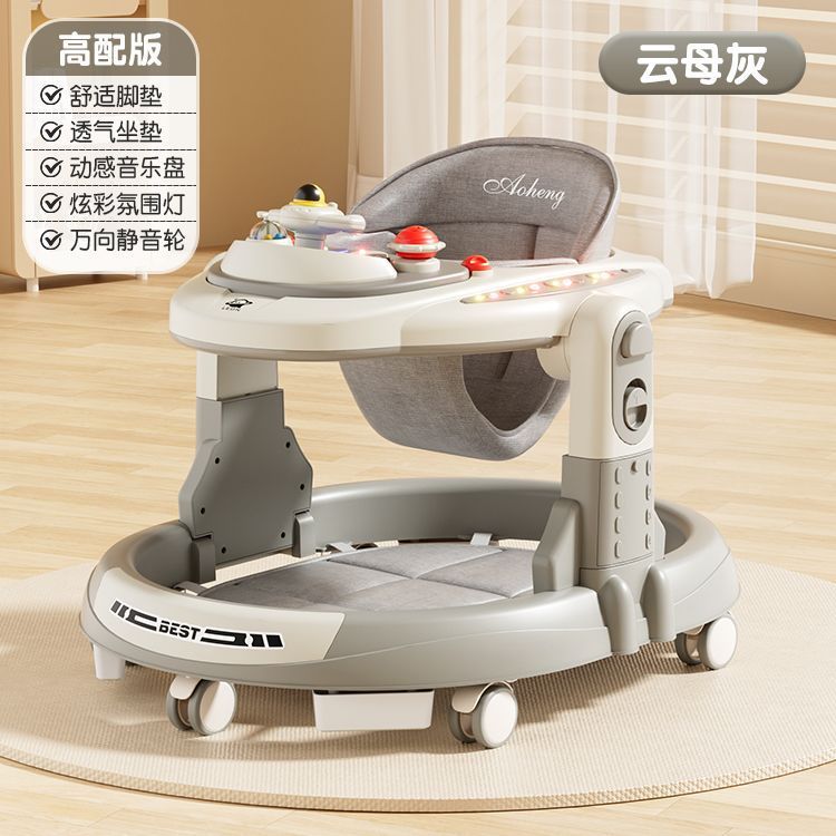 Caminante anti-vuelco bebé empuje manual tres en uno bebé niño caminar multifuncional