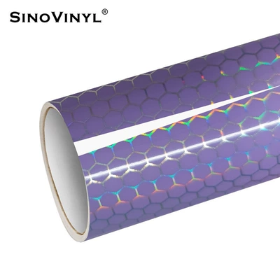 magic color laser car film | Automotive Film - 15218-m-honeycomb-laser-purple