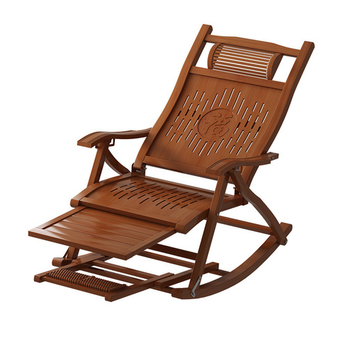 Solid wood rocking chair adult lounge chair lazy leisure rocking chair leisure chair home lunch break nap chair balcony elderly chair