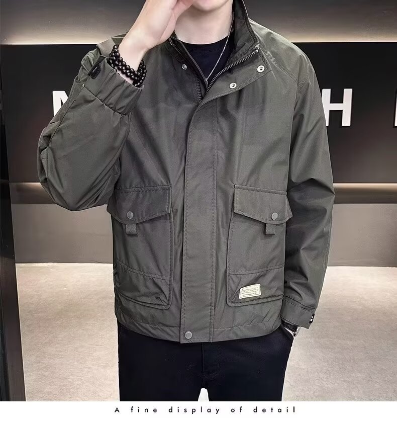 Autumn And Winter Men's Jackets Trendy Brand Rascal Work Clothes Top Stand Up Collar_voghion.com