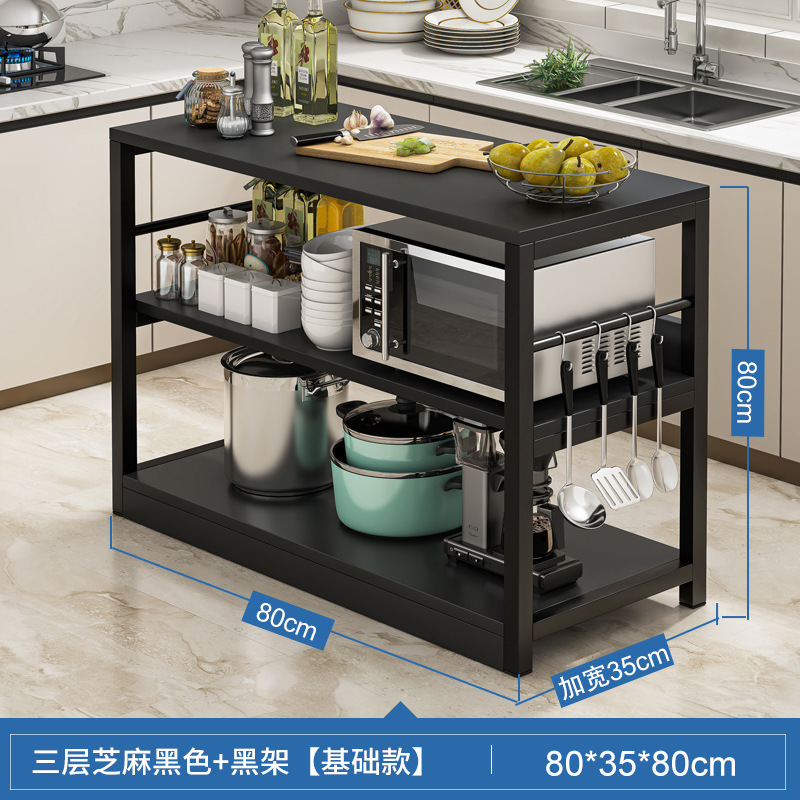 Cocina microondas rack de almacenamiento de suelo hogar multi-capa estante condimento armario de almacenamiento estante de la olla