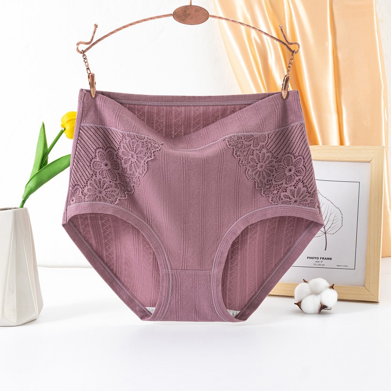 Ropa interior de algodón Mujer algodón entrepierna cintura alta vientre contracción pantalones cortos cabeza gordita chica suelta más calzoncillos para personas de mediana edad y ancianos