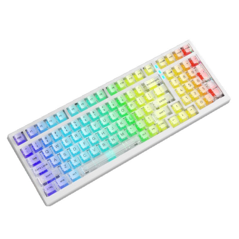 G98 teclado mecánico transparente tres modos RGB en caliente eje enchufable junta teclado personalizado