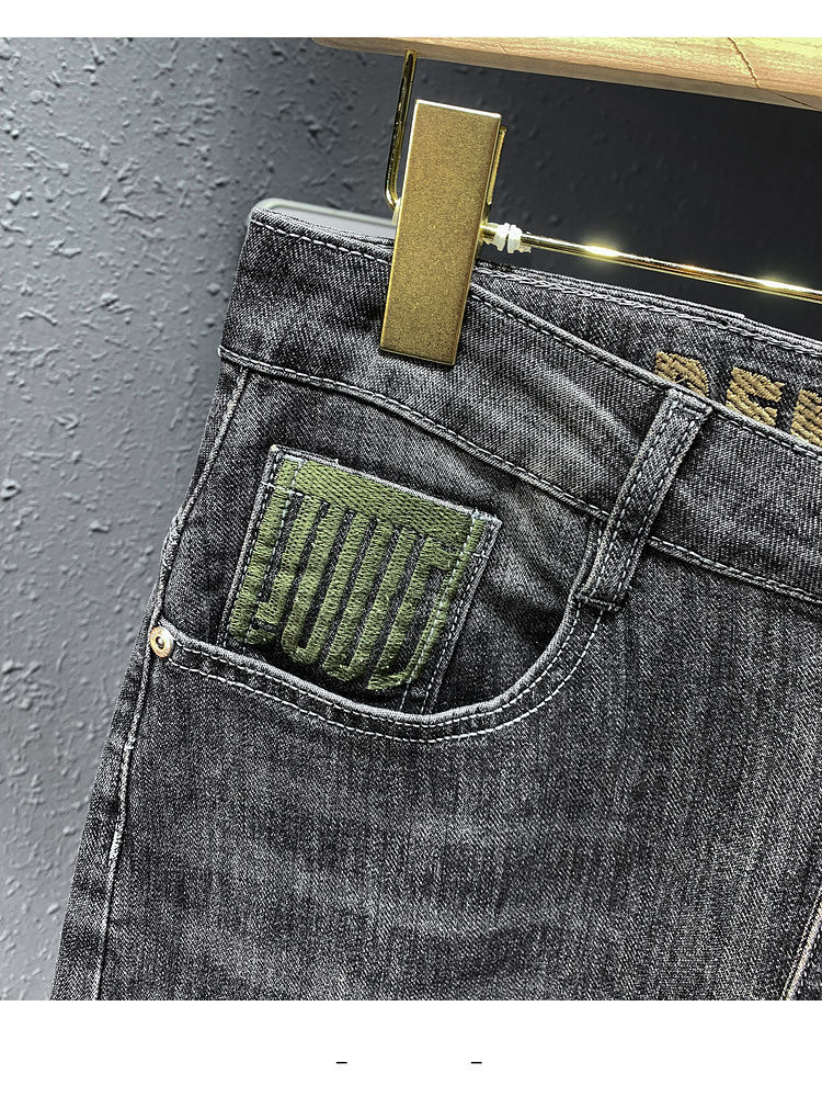 Jeans new autumn elastic slim fit straight trendy brand versatile casual men's small leg long pants trend_vogarts.com