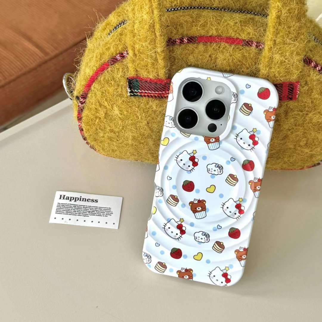 Girl ins cup cake kt manzana 15 ampollas magnéticas 16ProMax para iphone13/14 funda para teléfono móvil