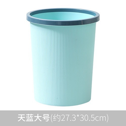 家庭用大型ゴミ箱キッチン浴室プラスチックシンプルごみかご圧輪無蓋客間厚ごみ筒|undefined