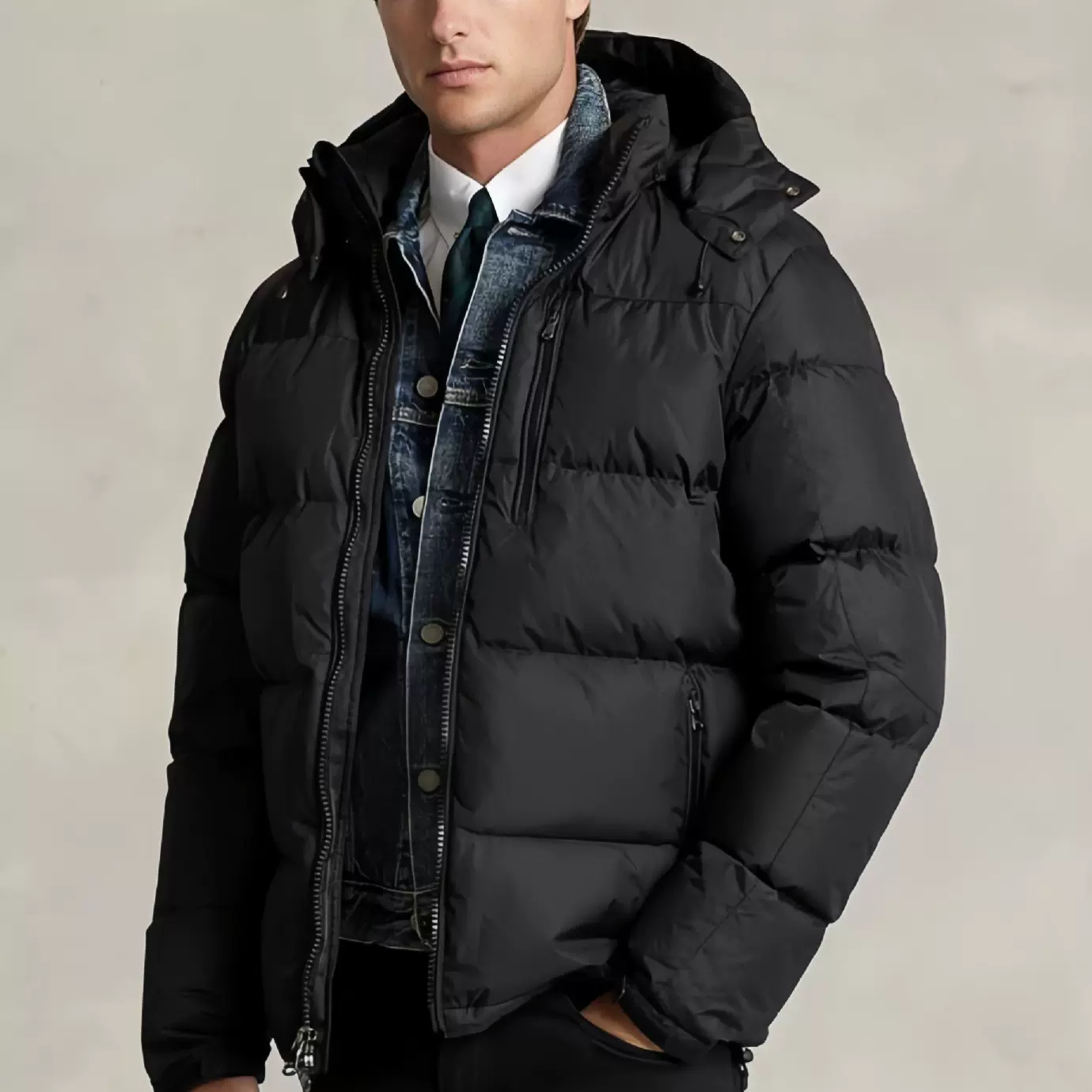 欧美飞行员夹克休闲连帽棉服冬季跨境亚马逊绒夹棉外套高级感男装