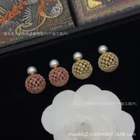 Ретро серьги с жемчугом, высококачественный стиль, лёгкие, 5.5×5×2.5 см